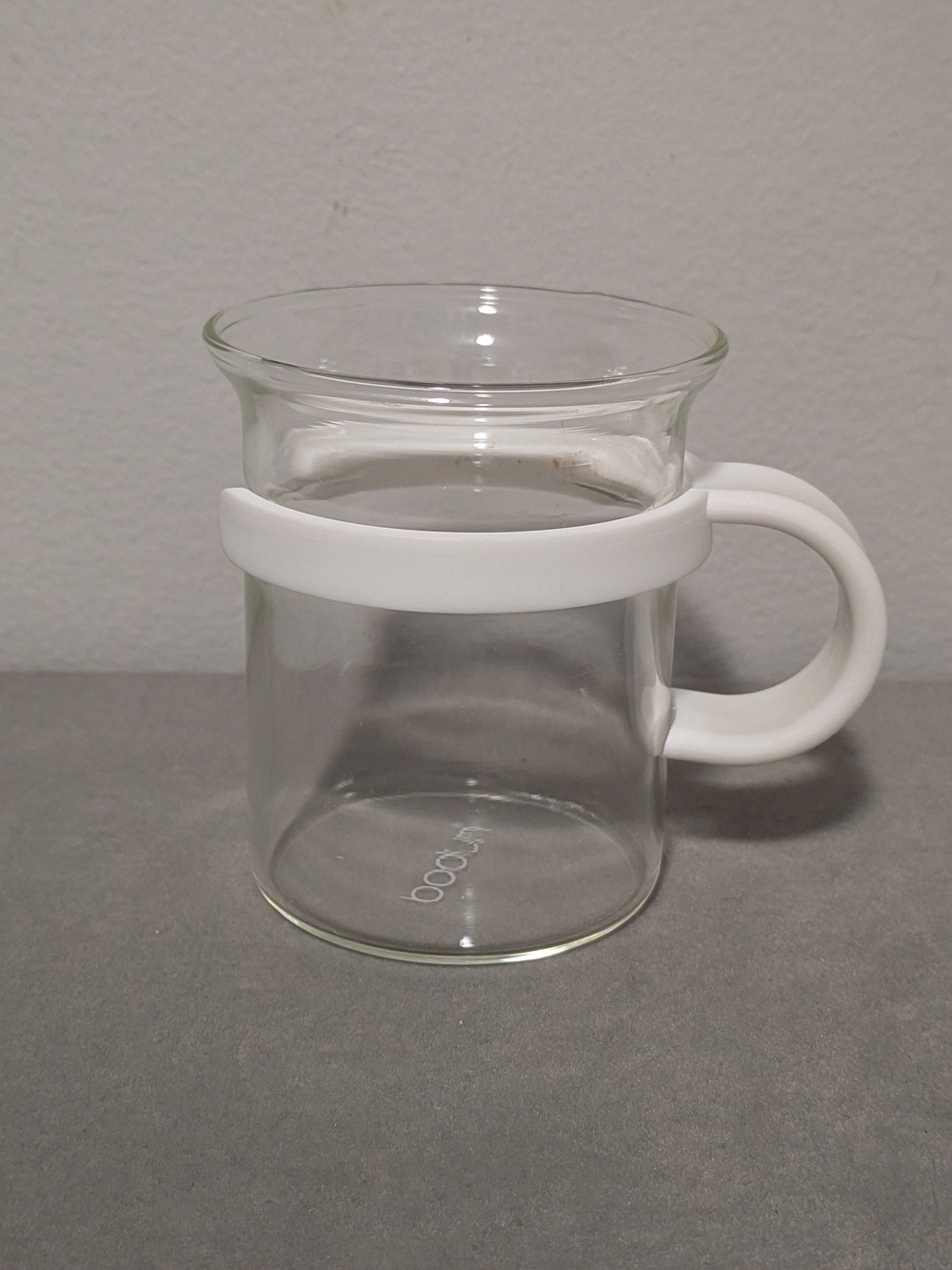 Bodum Glass Bistro Espresso Cup White Handle EUC